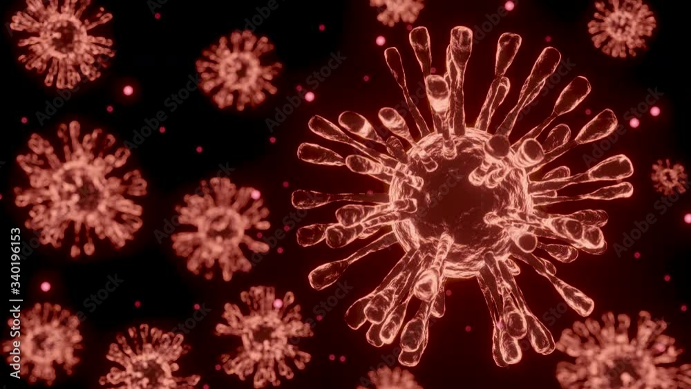 covid-19, coronavirus floating in environment , coronaviruses Animation 3D rendering ,virus seen micro. covid-19, coronavirus floating in environment , coronaviruses Animation 3D rendering ,virus seen micro.