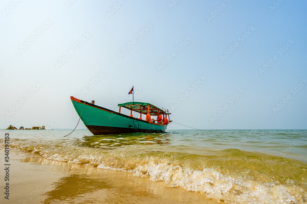Fototapeta premium Beautiful beach, Otres beach, Sihanoukville, Cambodia.