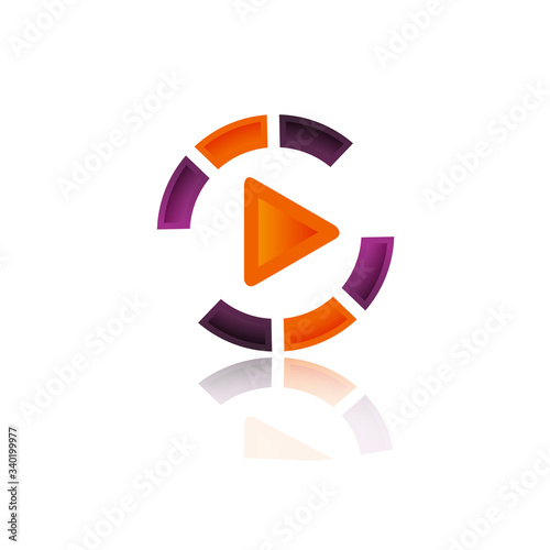 Free Download Play icon symbol on the white background - GFXLoad