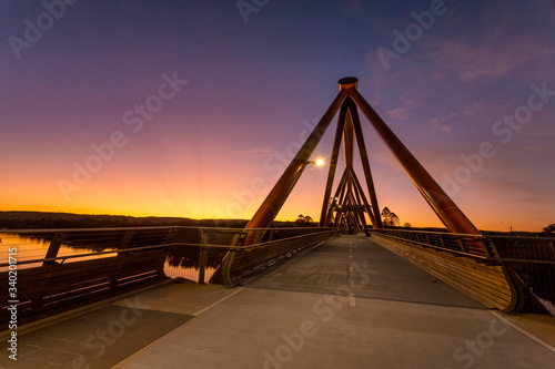 Yandhai Nepean Crossing bridge at sunset