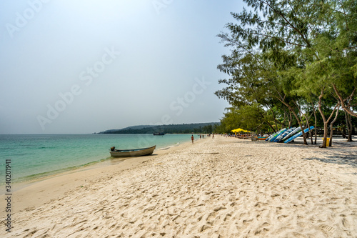 Beautiful beach on Koh Rong island  Sihanoukville  Cambodia.
