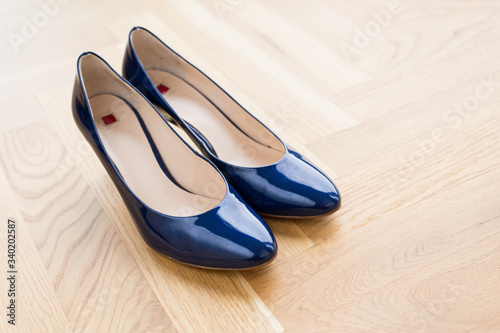 stylish bridal blue shoes with heels