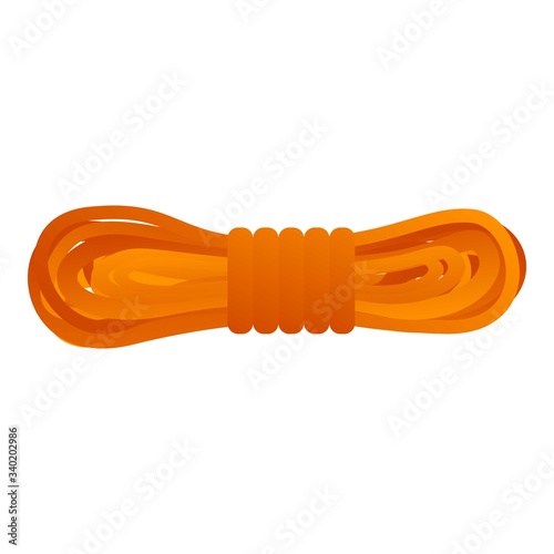 Hiking rope icon. Cartoon of hiking rope vector icon for web design isolated on white background