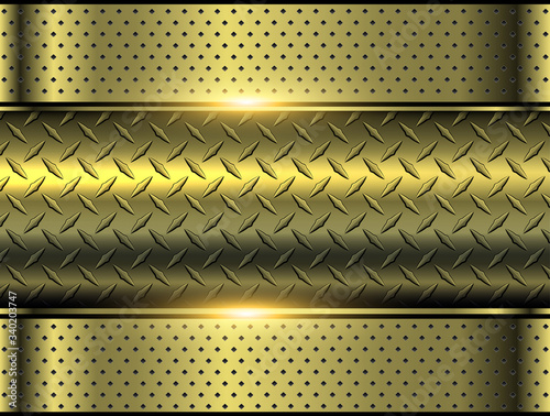 Background gold metallic 3d chrome