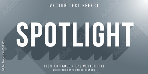 Editable text effect - spotlight shadow style