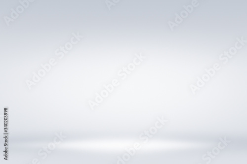 Abstract blurry silver gradient background suitable for tabletop product photography, horizontal shot