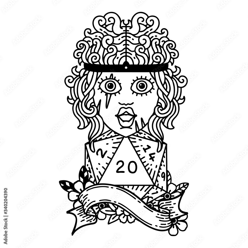 human barbarian with natural twenty dice roll illustration human barbarian with natural twenty dice roll illustration