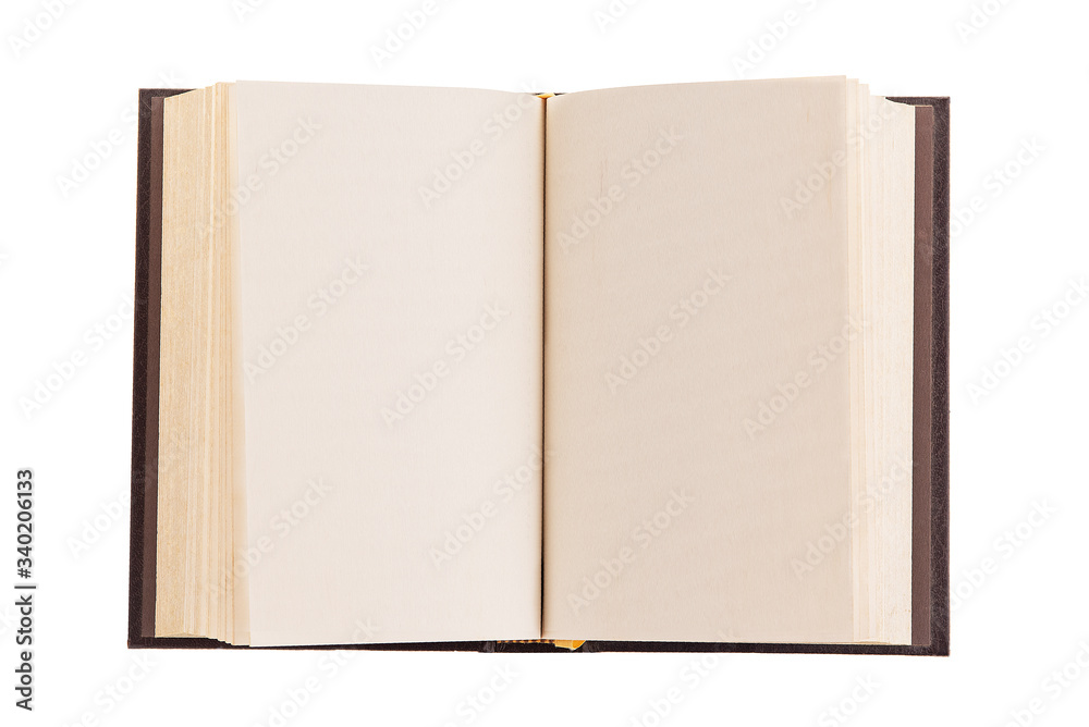 Book open middle page isolated on white background Book open middle page isolated on white background