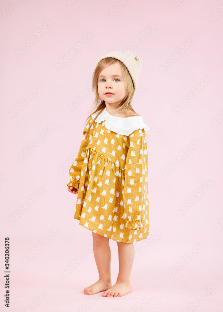 portrait of little model girl in studio portrait of little model girl in studio