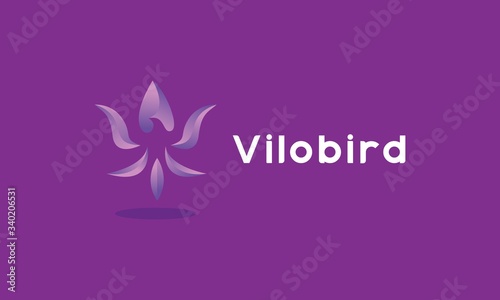 Bird Logo Design Vector. Colorful animal Symbol and Modern emblem icon for Company.