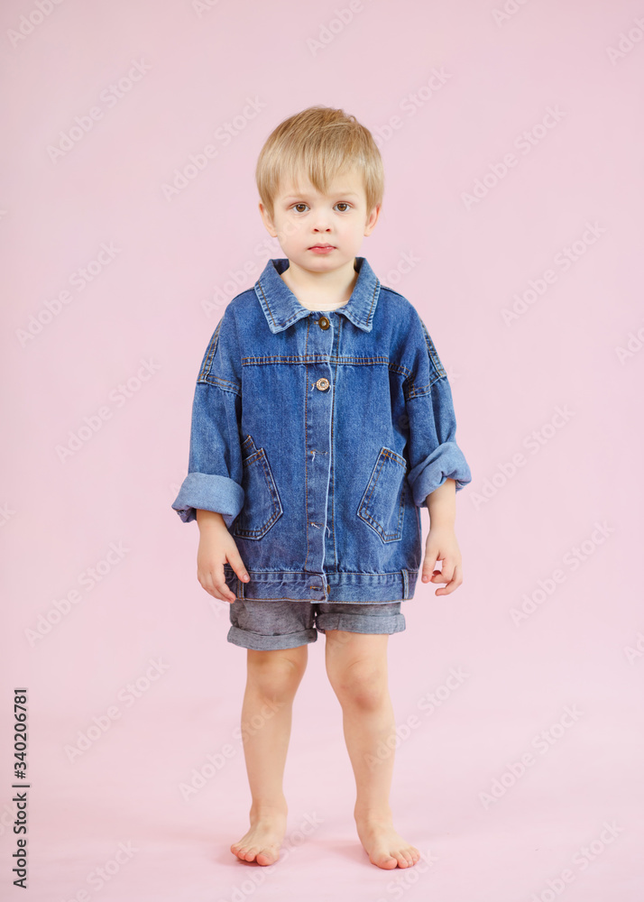 portrait of little model boy in studio portrait of little model boy in studio