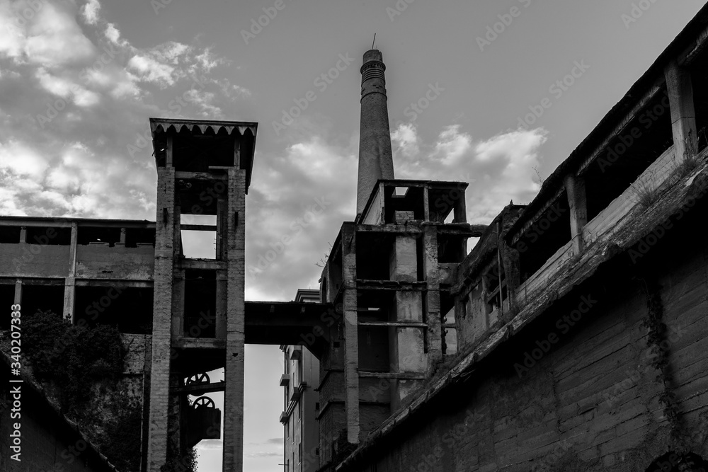 An abandoned cement factory somewhere in Italy An abandoned cement factory somewhere in Italy