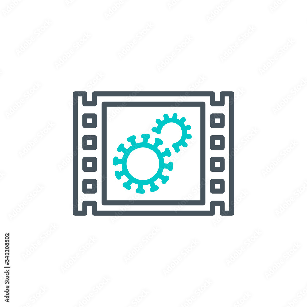 infographic Coronavirus single line icon isolated on white background. Perfect outline symbol flip chart information Covid 19 pandemic banner. Quality design element with editable Stroke infographic Coronavirus single line icon isolated on white background. Perfect outline symbol flip chart information Covid 19 pandemic banner. Quality design element with editable Stroke
