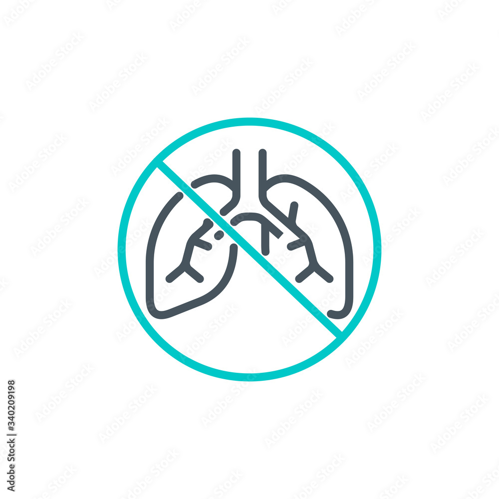 illness pneumonia lungs single line icon isolated on white. Perfect outline symbol medical treatment Coronavirus Covid 19 pandemic banner. Quality design element lung disease with editable Stroke illness pneumonia lungs single line icon isolated on white. Perfect outline symbol medical treatment Coronavirus Covid 19 pandemic banner. Quality design element lung disease with editable Stroke
