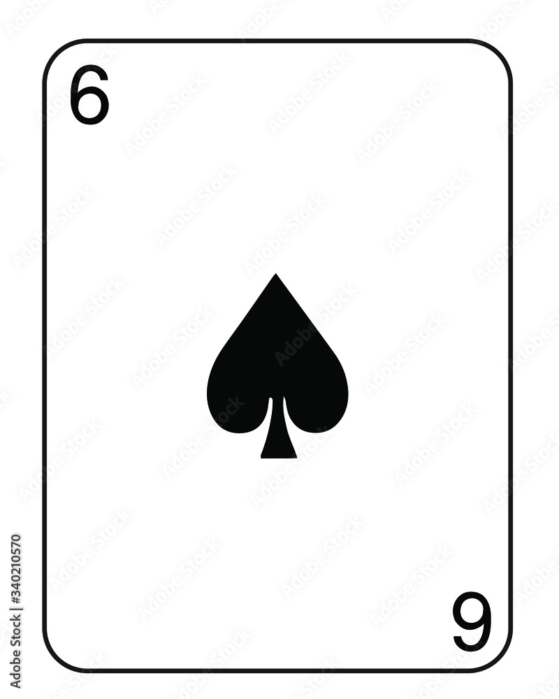 Vector Number Nine of spades playing card. Vector Number Nine of spades playing card.