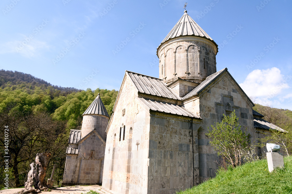 Surb Astvatsatsin, Church of Holy Virgin. Ancient Armenian monastery Haghartsin in Tavush region in wooded valley of Ijevan ridge. Armenia