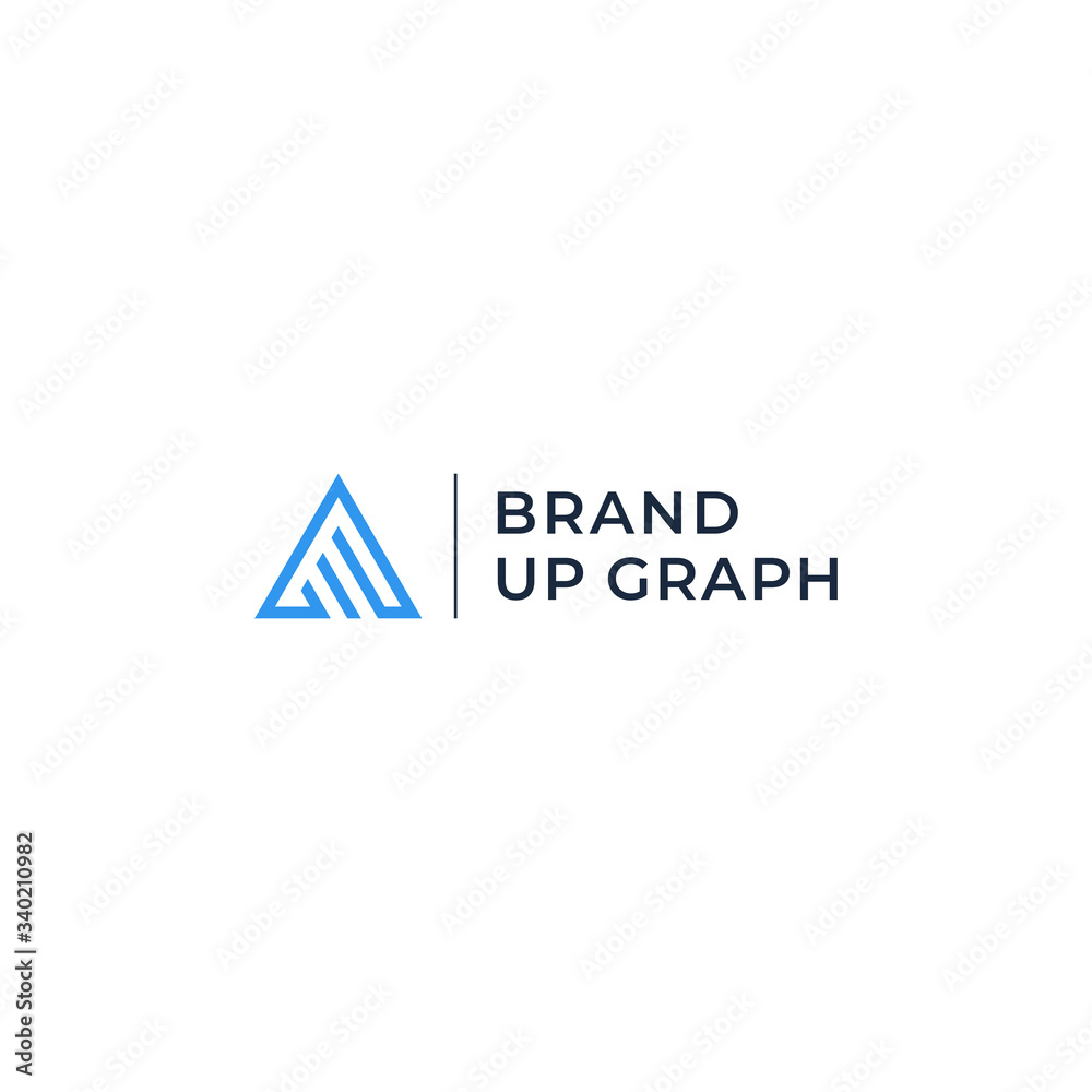 logo design modern triangle letter A with symbols growth chart up graph logo design modern triangle letter A with symbols growth chart up graph