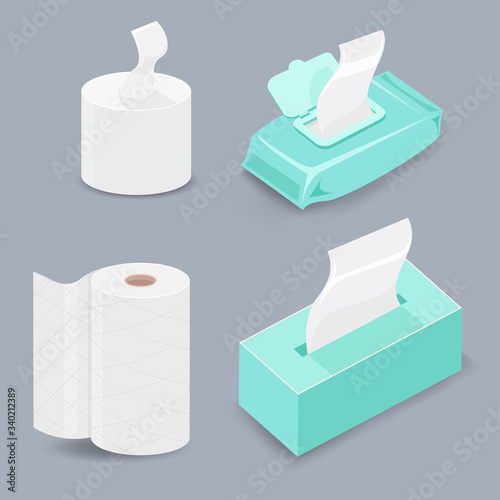 Various types of tissue paper photo