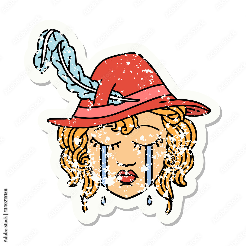crying human bard grunge sticker crying human bard grunge sticker