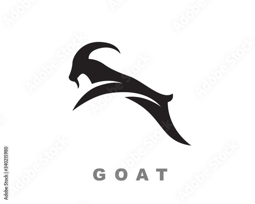 abstract simple Goat jump style logo design inspiration