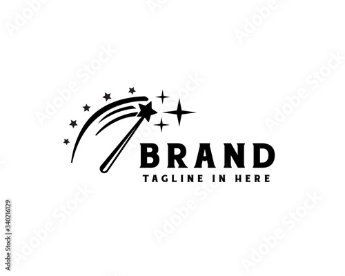 Magicians stick with glistering logo design inspiration