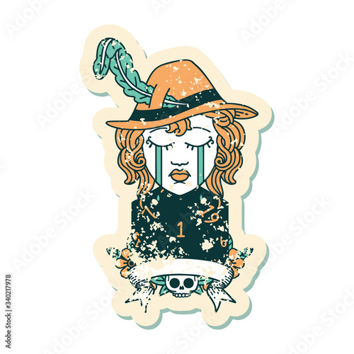 human bard character face illustration