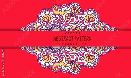 Abstract beautiful retro vector paisley pattern