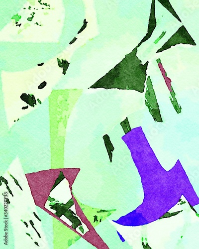 Abstract watercolor composition drawing painting line texture art design background
