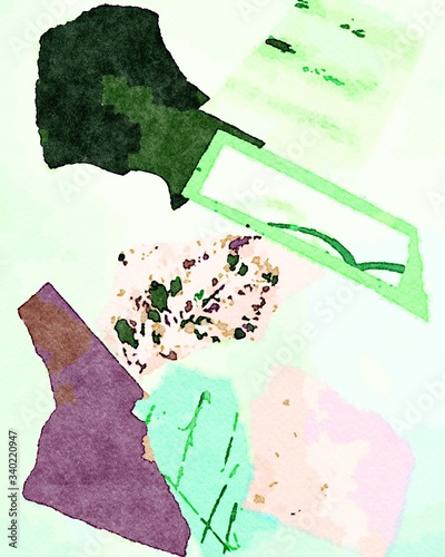 Abstract watercolor composition drawing painting line texture art design background
