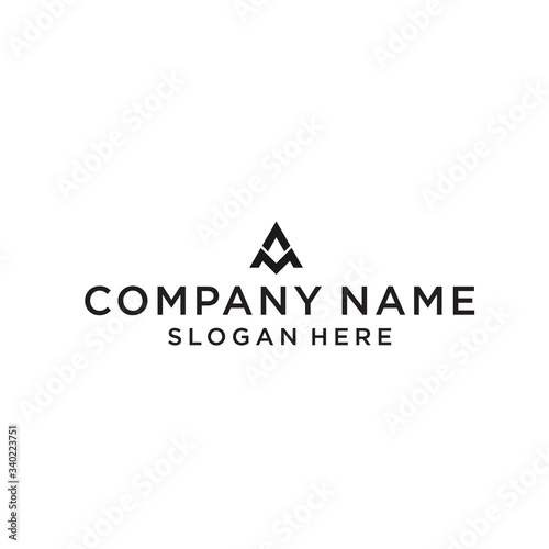 AM logo icon design vector