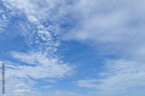 White cloud and Beautiful  with blue sky background.