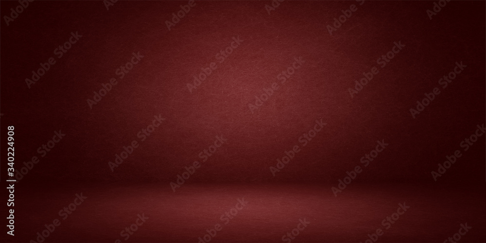Fototapeta premium Empty red studio room, used as background for display your products
