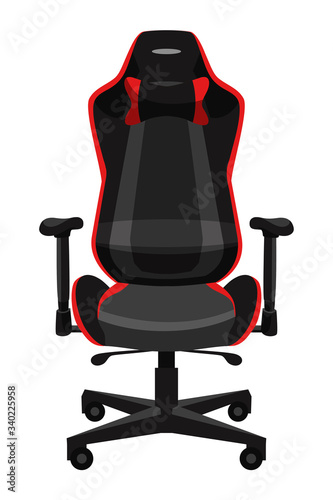 Chair for gaming entertainment isolated on white