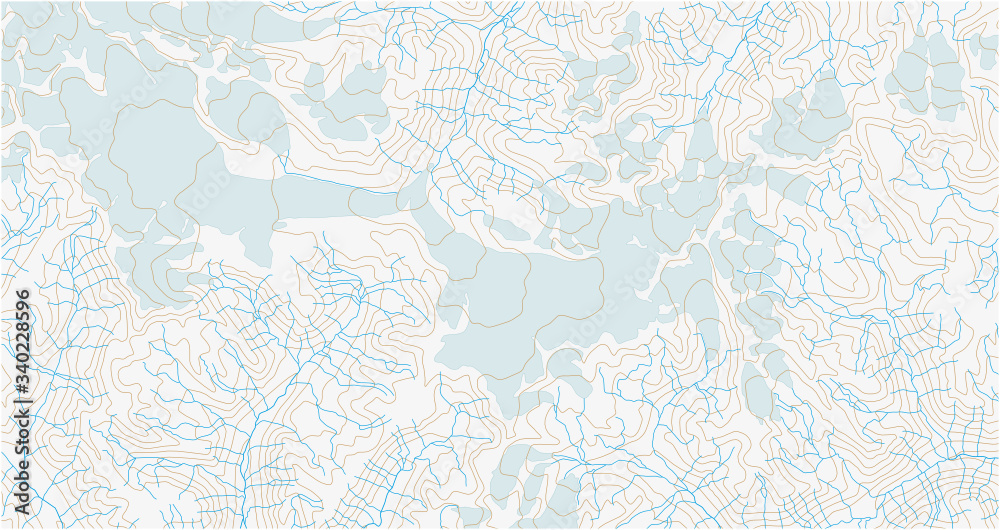 Obraz premium Abstract topographic vector map with glacier representation