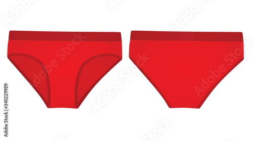 Red men underwear. vector illustration