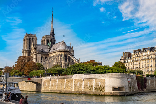 Notre Dame cathedral in Paris, France.