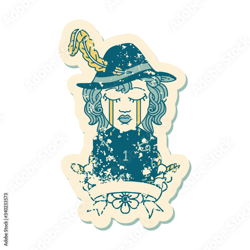 human bard character face illustration