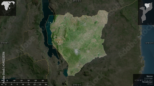 Nassa, Mozambique - composition. Satellite photo