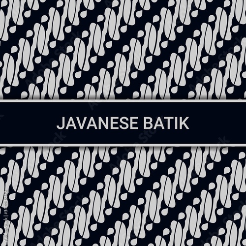Illustration vector graphic of batik pattern. Javanese Indonesian batik. good for print design. decoration and wallpaper.