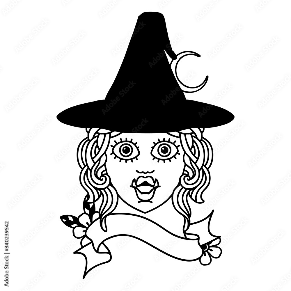 half orc witch character face illustration half orc witch character face illustration