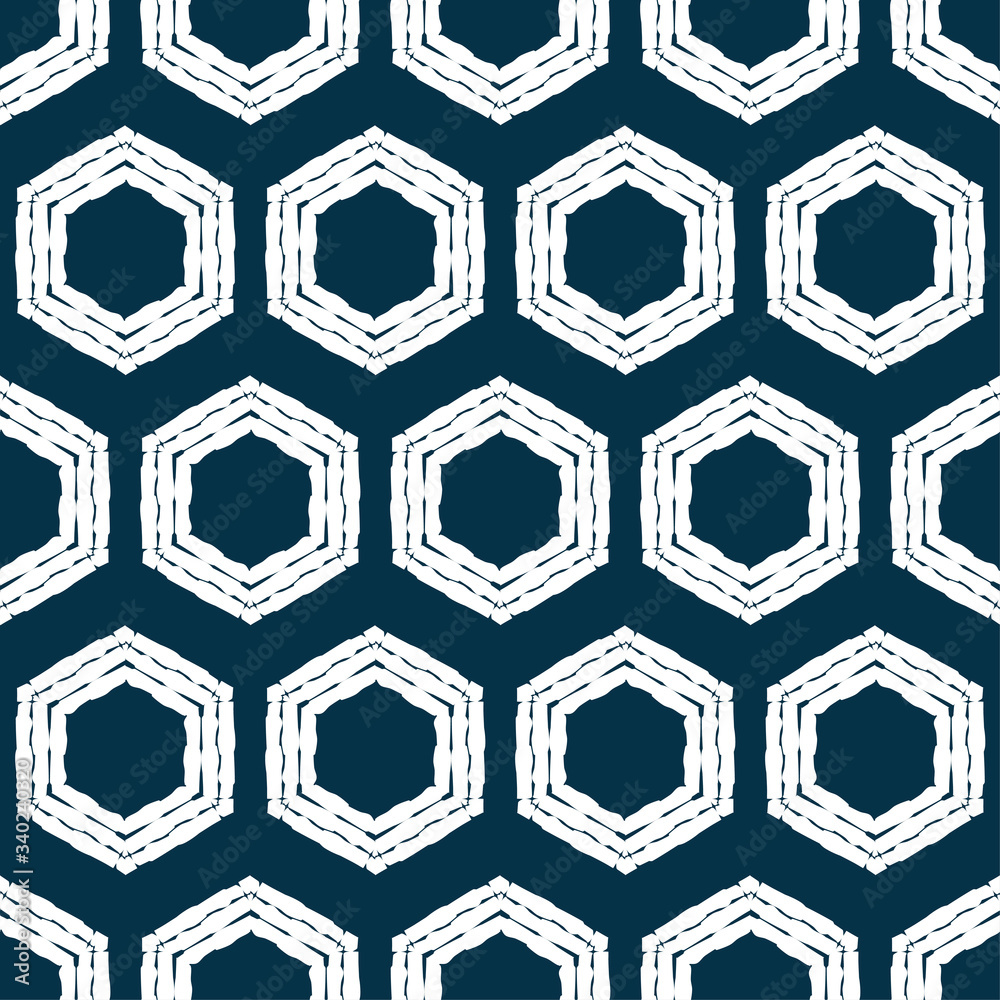 Hexagon. Design with manual hatching. Ethnic boho ornament. Seamless background. Tribal motif. Vector illustration for web design or print. Hexagon. Design with manual hatching. Ethnic boho ornament. Seamless background. Tribal motif. Vector illustration for web design or print.