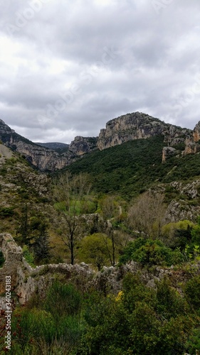 mountain landscape with blue sky