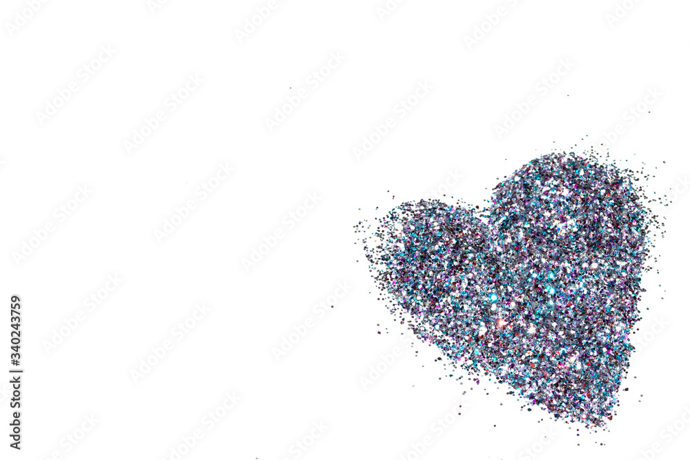 Heart Love Shapes Made of Glitter for Background