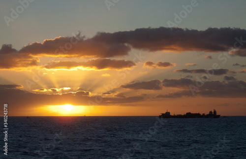 Sunrise on the Oil field