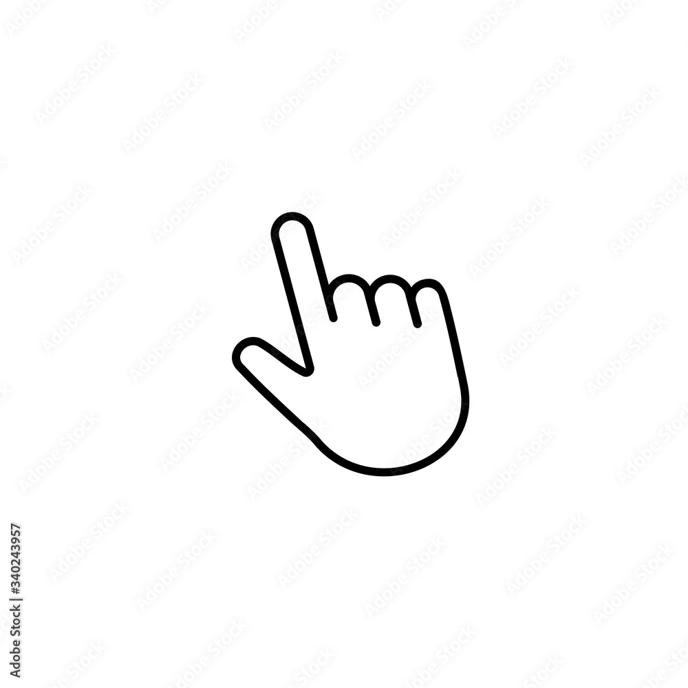 Cursor icons set, hand cursor sign, click icon vector design Cursor icons set, hand cursor sign, click icon vector design