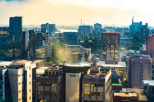 Lagos city skyline photo