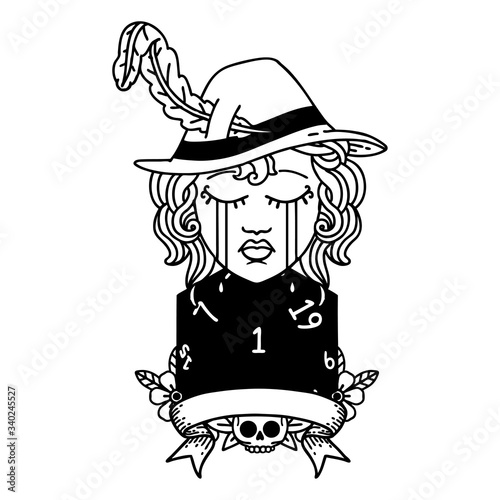 human bard character face illustration