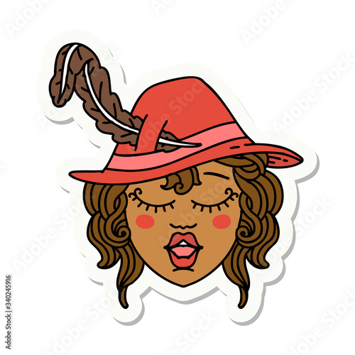 human bard character sticker