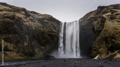 Fototapeta Naklejka Na Ścianę i Meble -  The iconic Skógafoss waterfall in South Iceland