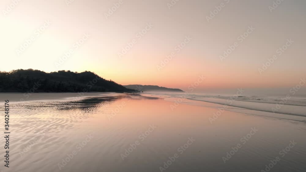 The Gorgeous Island Of Costa Rica During Golden Hours - Beautiful Tourist Destination - Wide Shot The Gorgeous Island Of Costa Rica During Golden Hours - Beautiful Tourist Destination - Wide Shot
